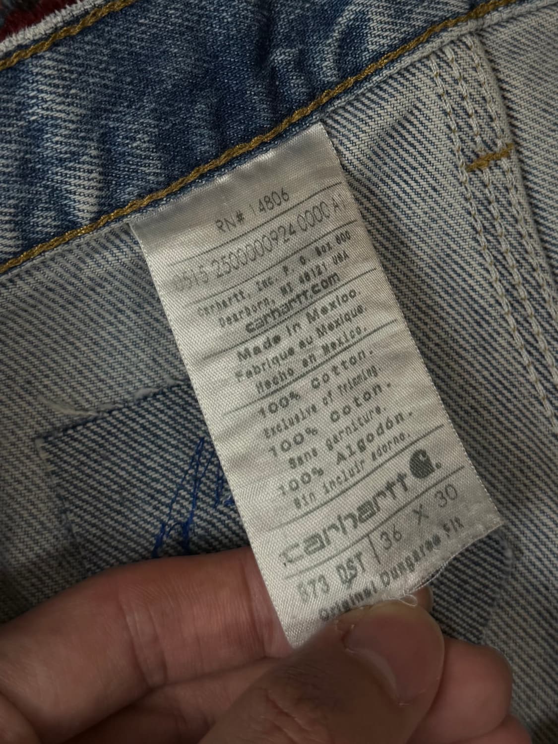 OG 칼하트 데님 더블니 칼하트 워크팬츠 썩블니 상품이미지9