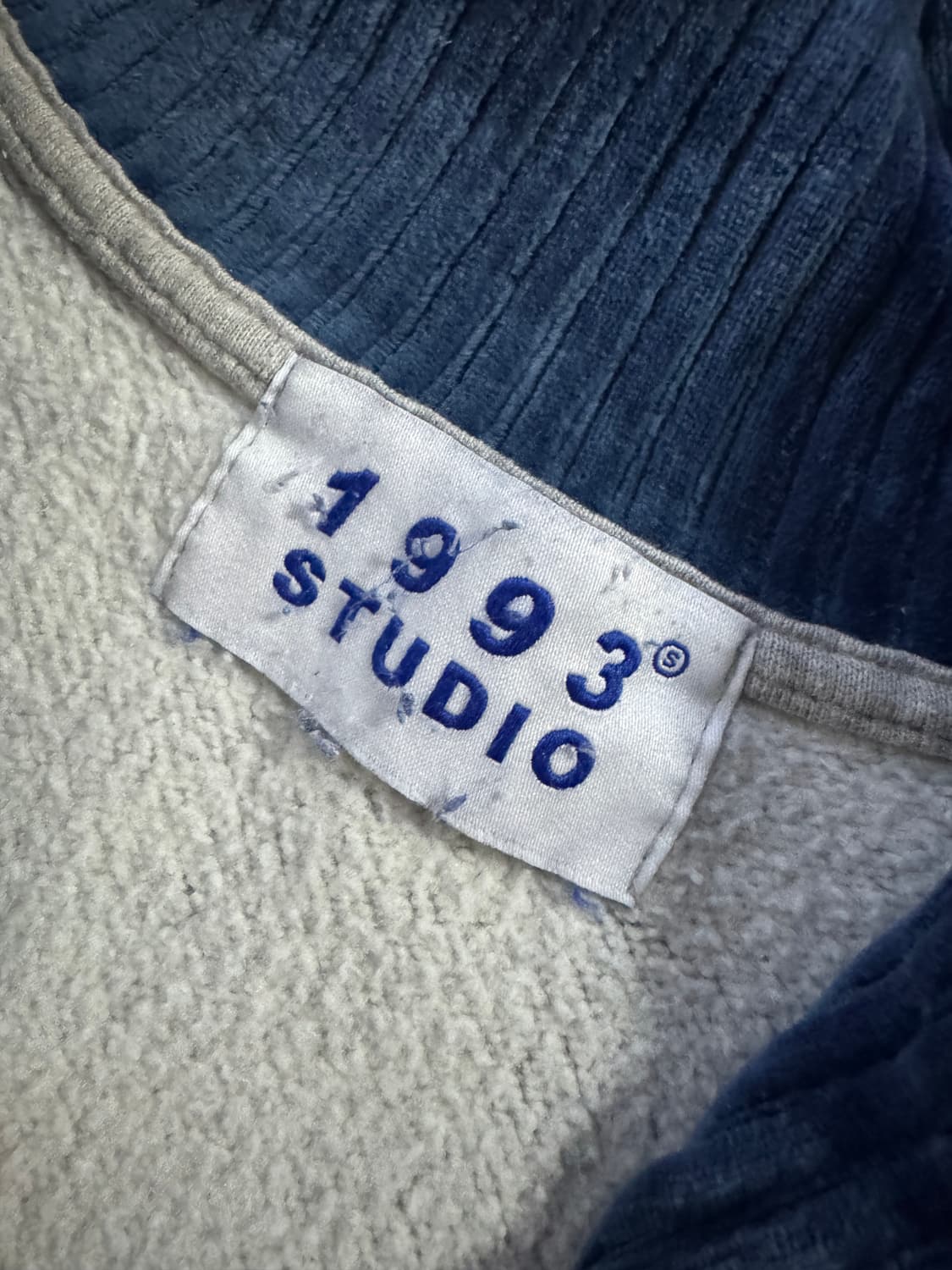 1993스튜디오 코듀로이 카라 빅 사이즈 기모 반집업 맨투맨 2XL 상품이미지3