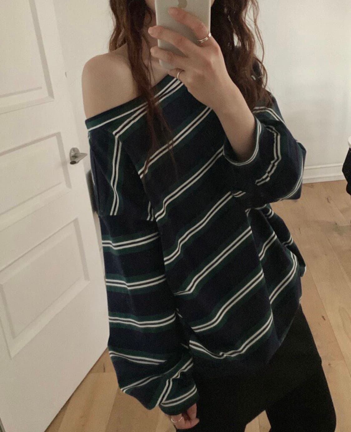 (새상품) 데이도어 단가라 보트넥 티 상품이미지8