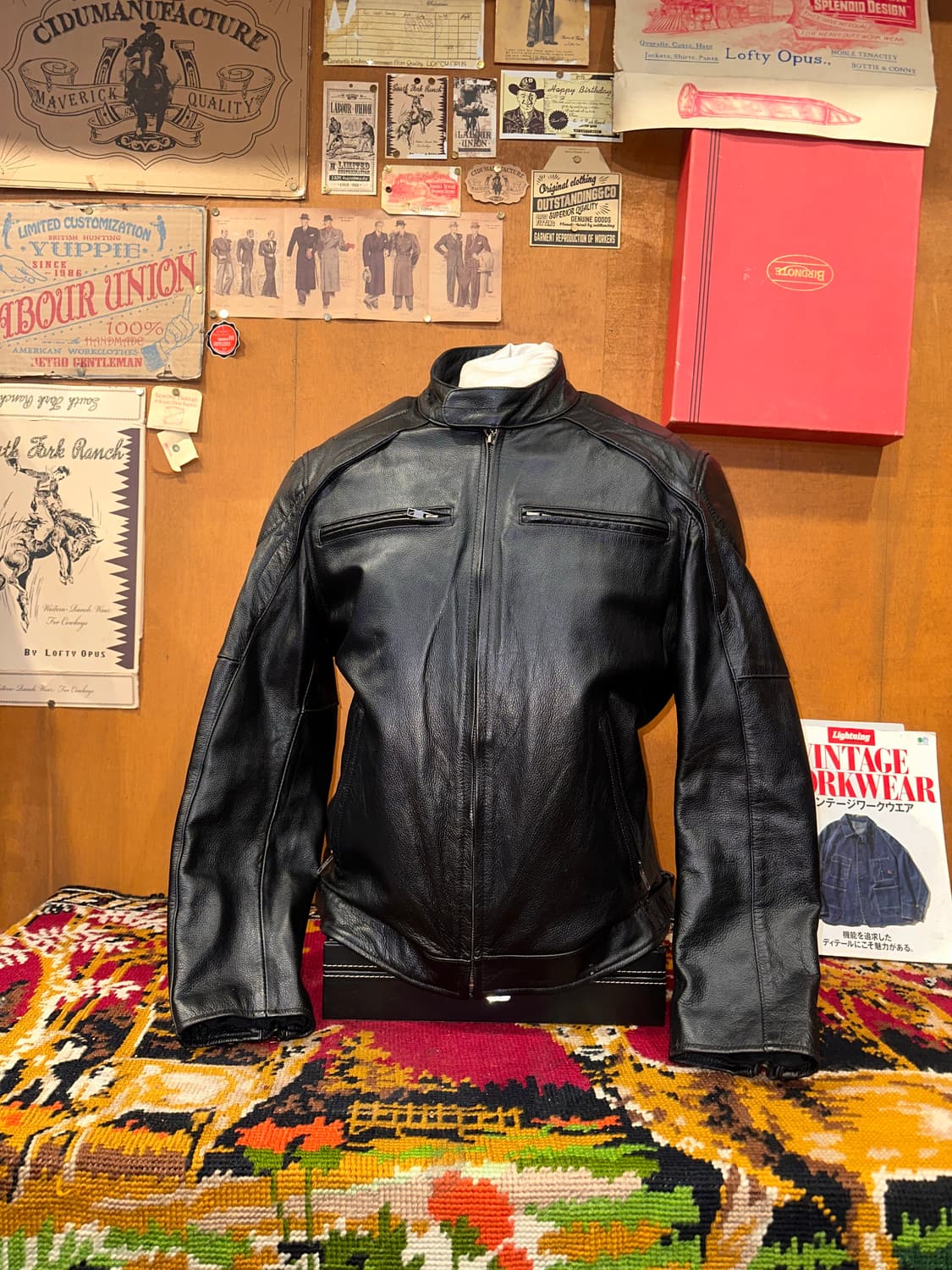 ( L ) 바이커가죽 레더자켓 라이더자켓 소가죽 가죽자켓 상품이미지1