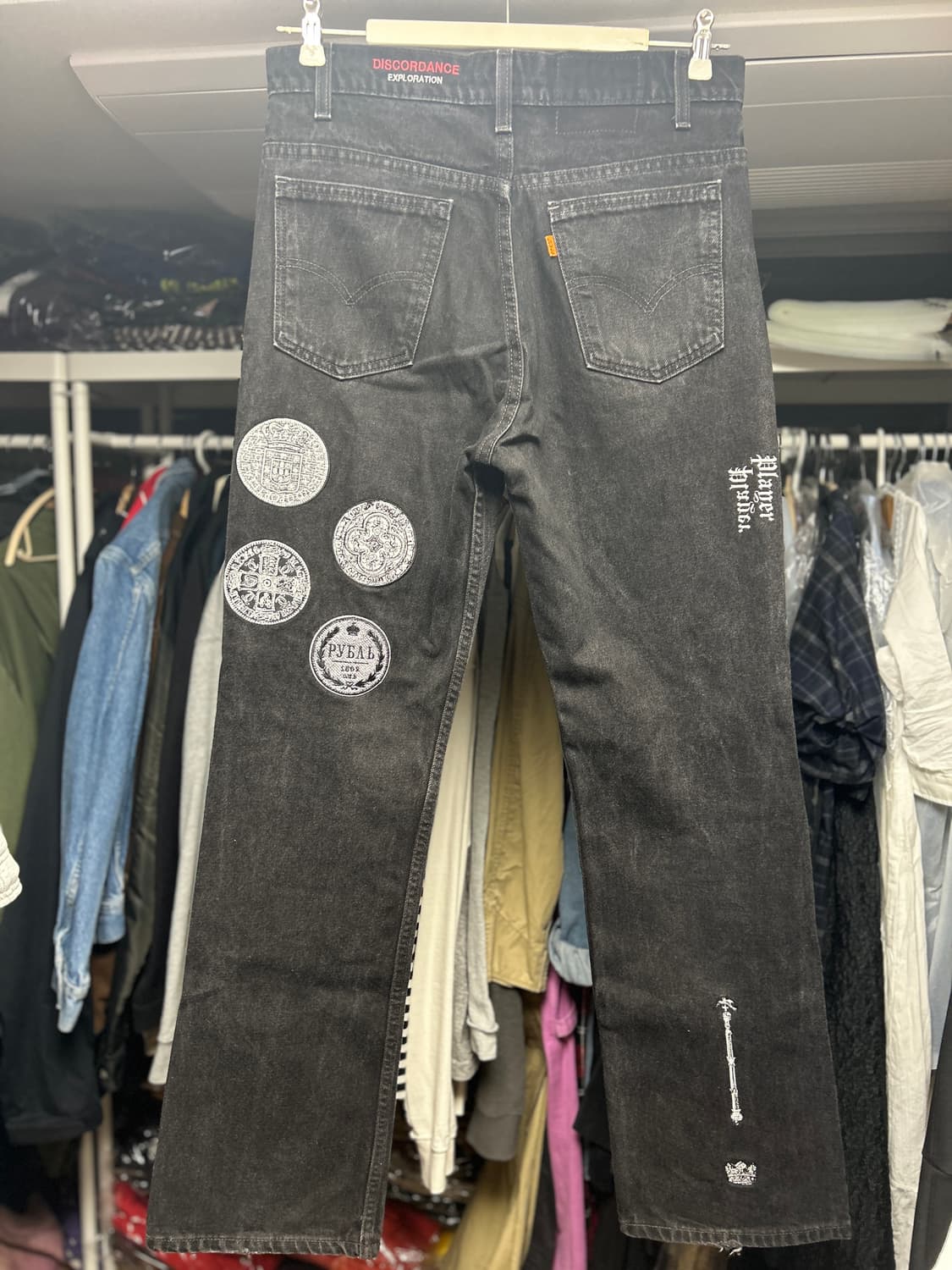 칠드런오브더 디스코댄스 22패치 자수 흑청 데님 1 상품이미지5