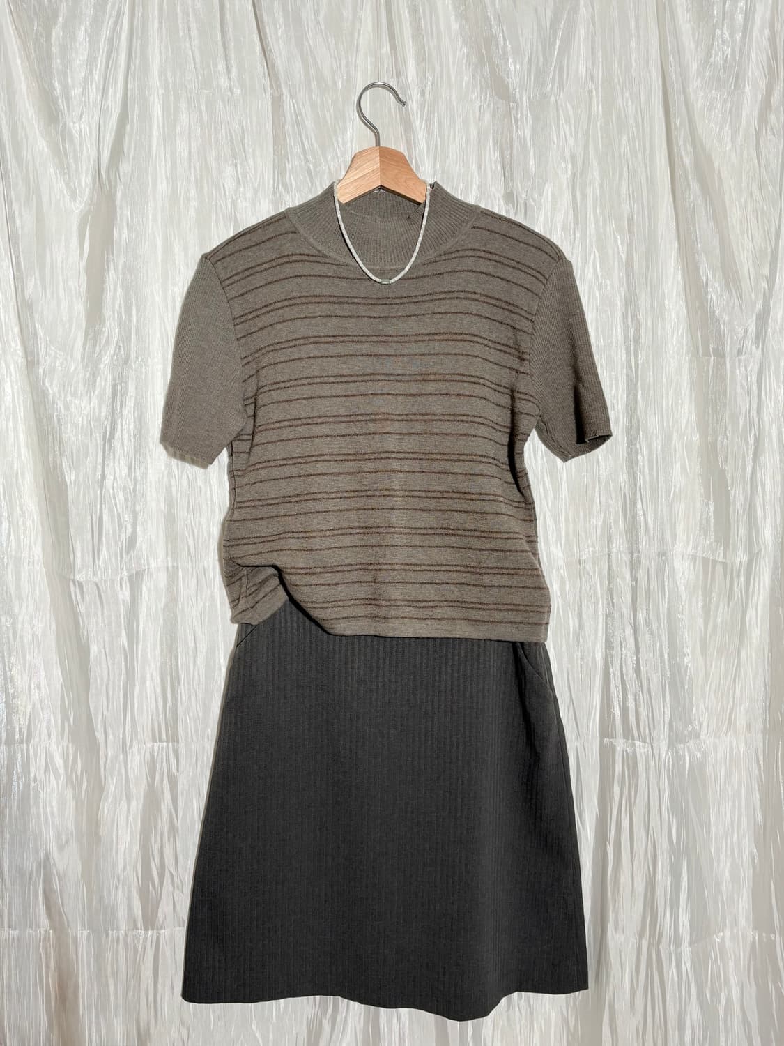 ✨brown stripe short sleeve 상품이미지7