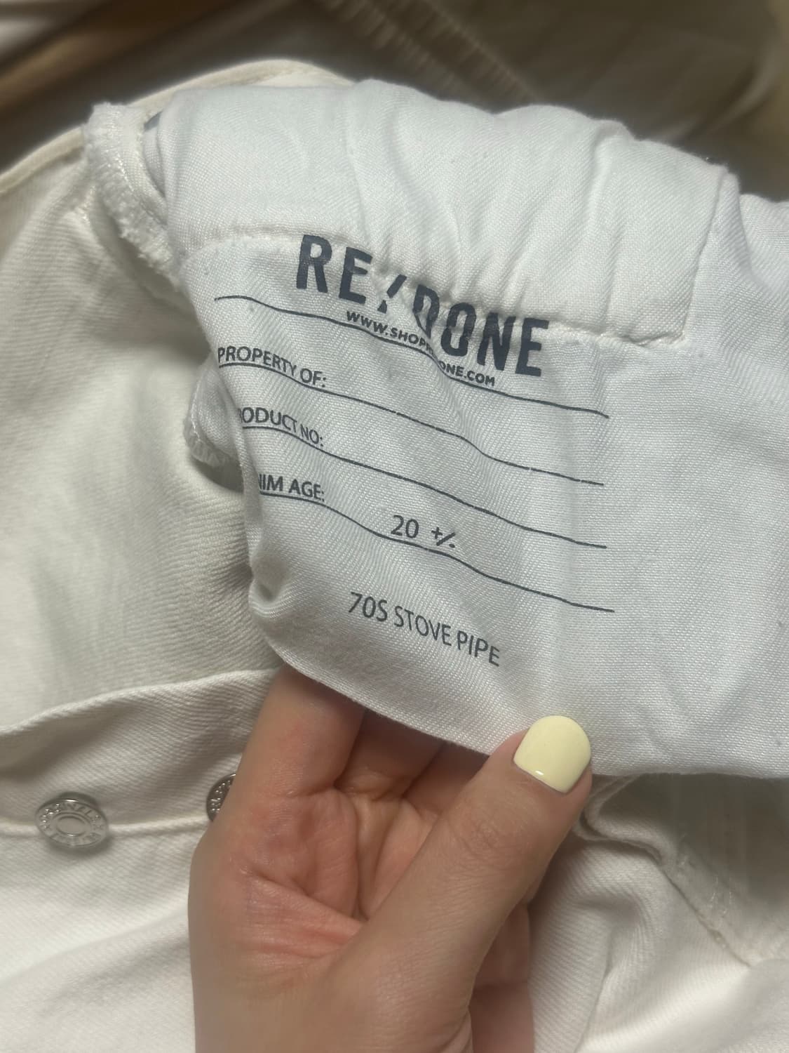 리던 redone 스토브 파이프 진 아이보리 24 상품이미지2