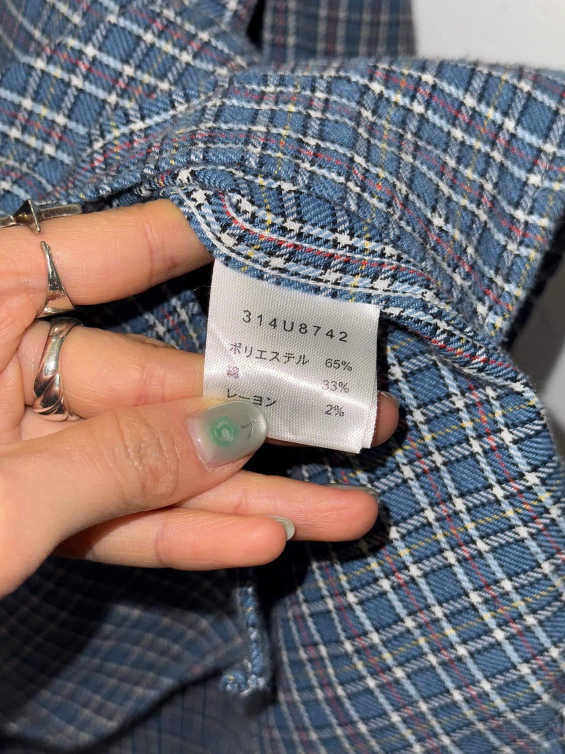 Golden bear 골든베어 블루 체크 셔츠 상품이미지8