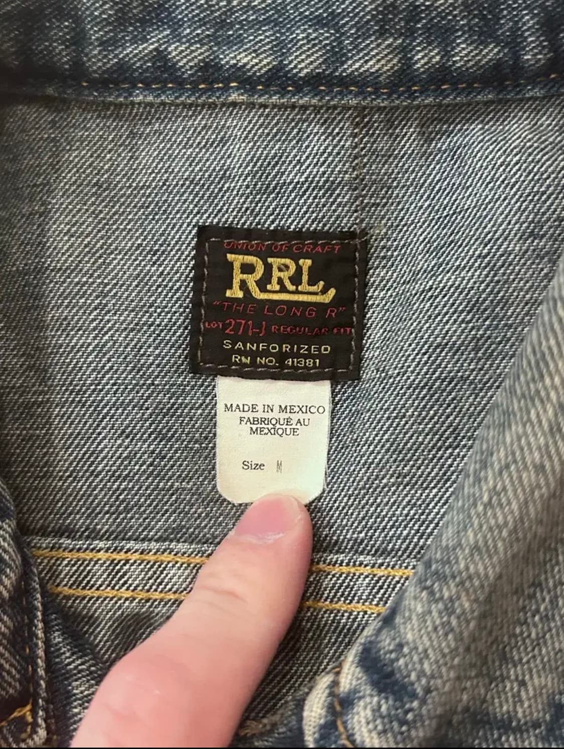 (급처) RRL 리랜드 데님 자켓 M 상품이미지2