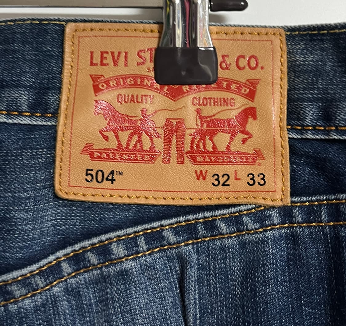 리바이스 504 워싱 와이드 데님팬츠 청바지 32 상품이미지7