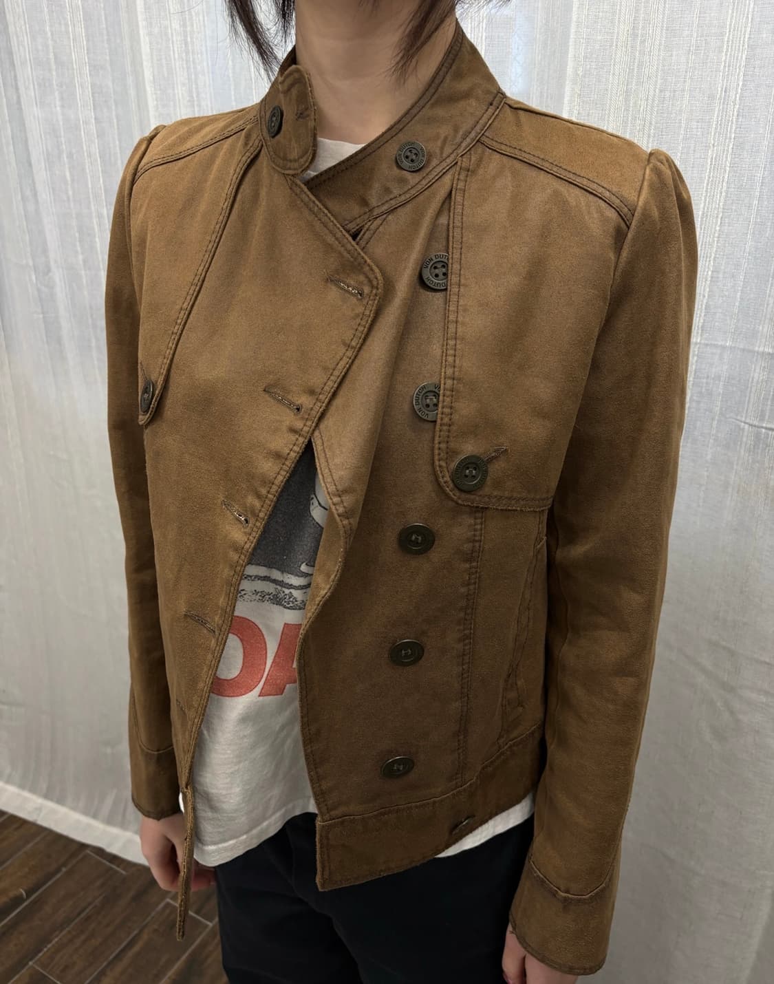 Von Dutch 본 더치 스웨이드 브라운 라이더 자켓 상품이미지3