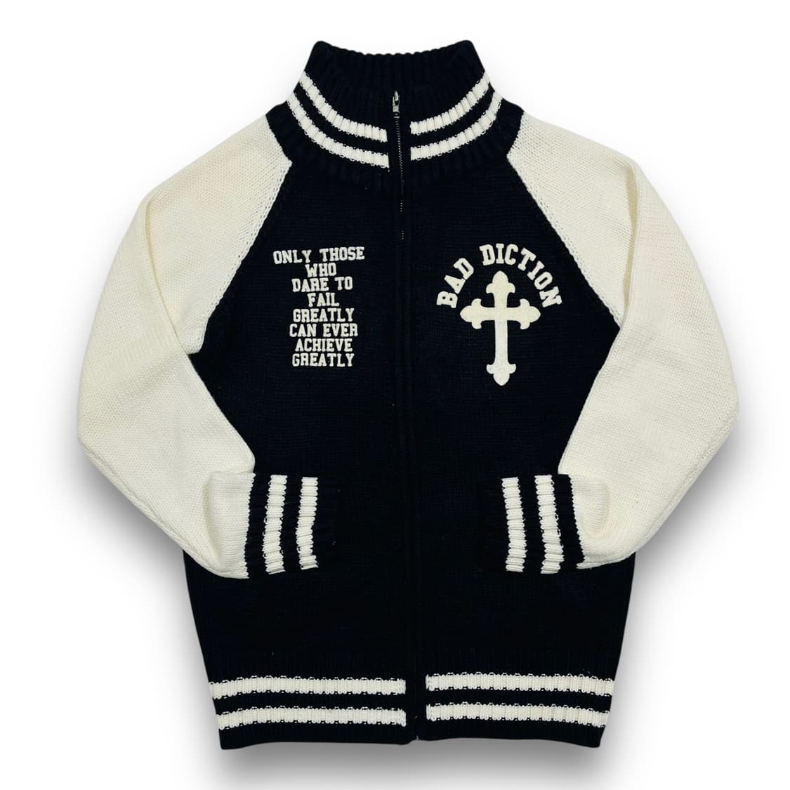 Shake Punk skull Bad Diction knit zip-up 상품이미지4