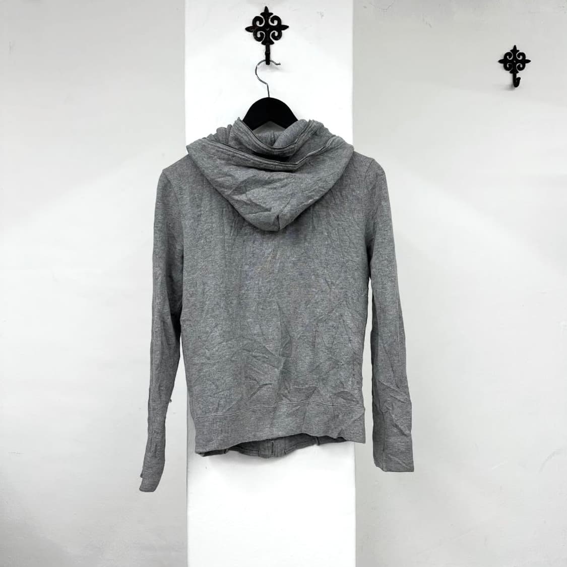 Grey double zip hoodie 상품이미지2