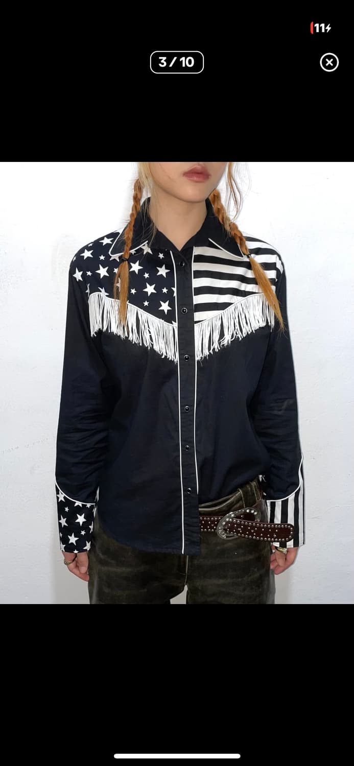 빈티지 웨스턴 별 셔츠 상품이미지1