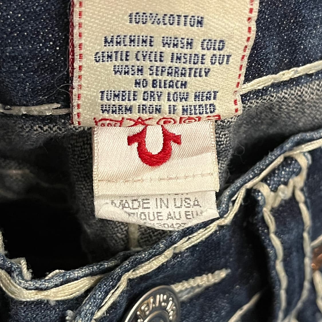 [정품/32] 트루릴리젼 스티치 데님 청바지 b18 상품이미지6