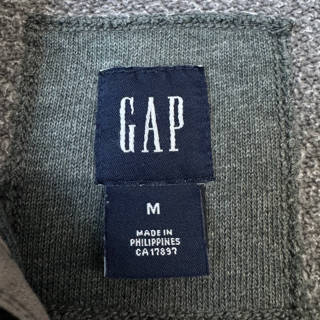 갭 00s 스웻 아노락 코튼 반집업 상품이미지4