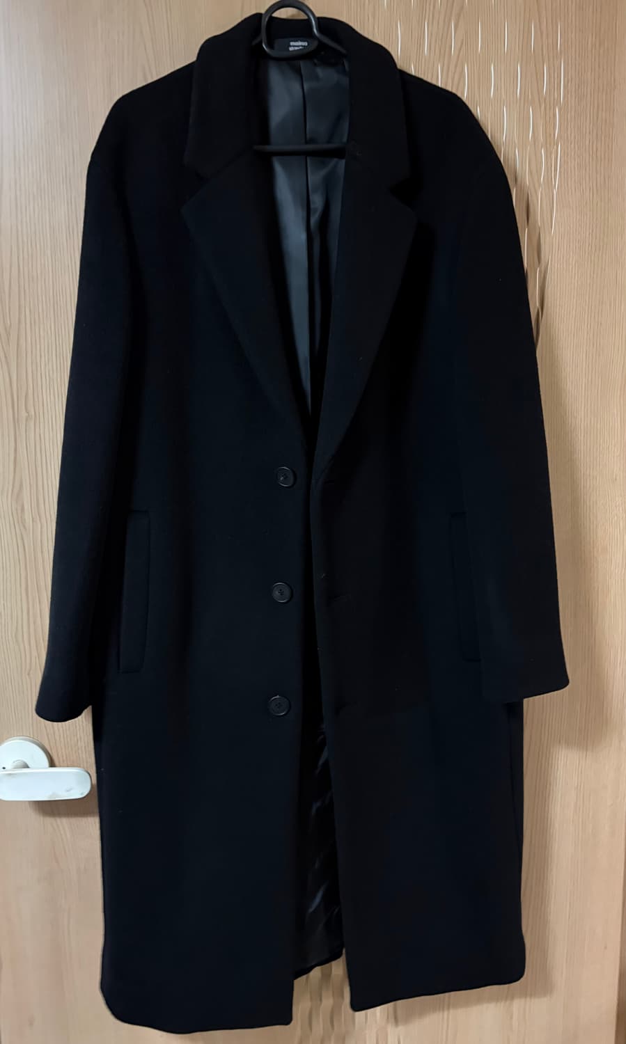 무신사 스탠다드 캐시미어 블렌드 블랙 코트 상품이미지1