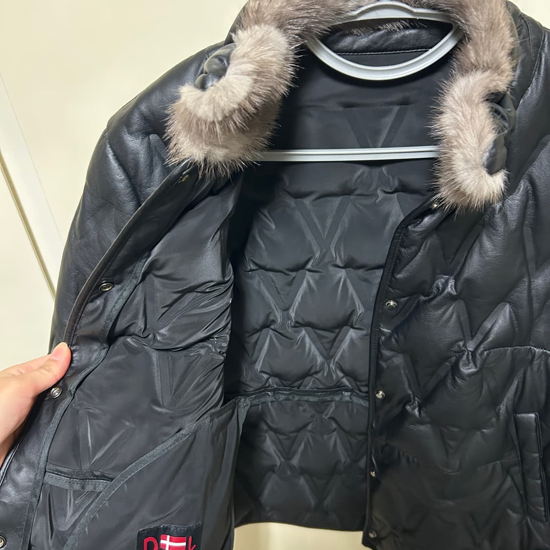 [재판매] 빈티지 레더 경량패딩 자켓 상품이미지3