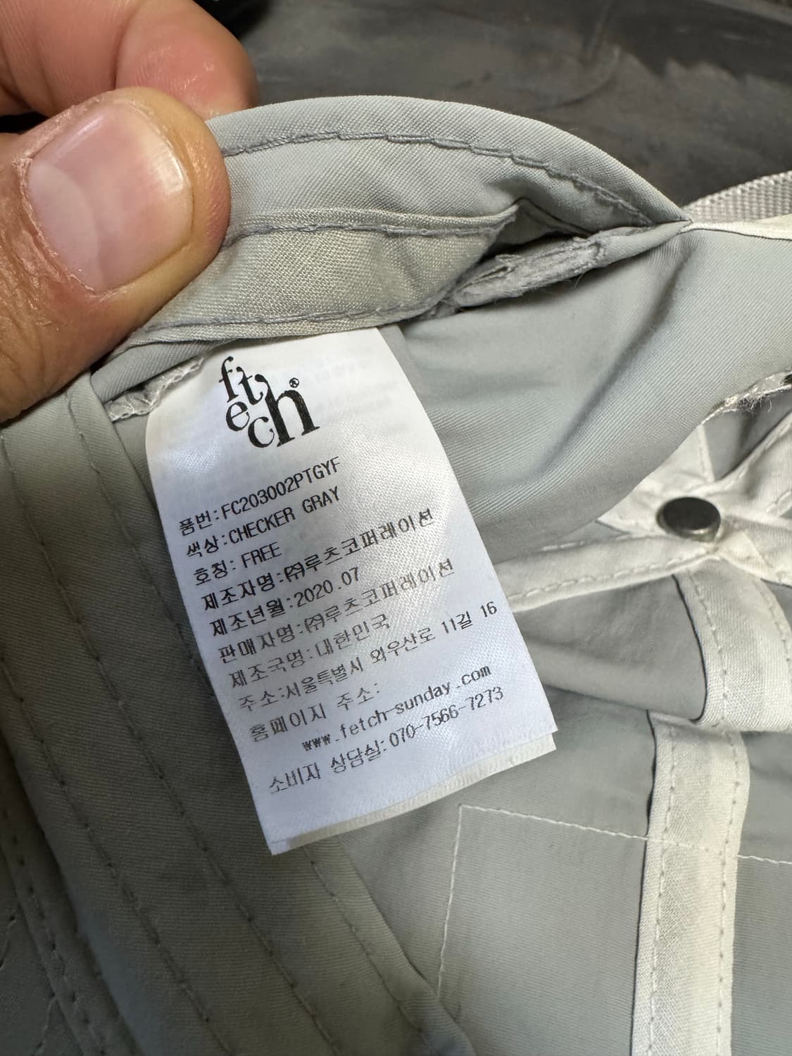 [OS]페치 선데이 다이아 체커 캡 그레이 상품이미지6