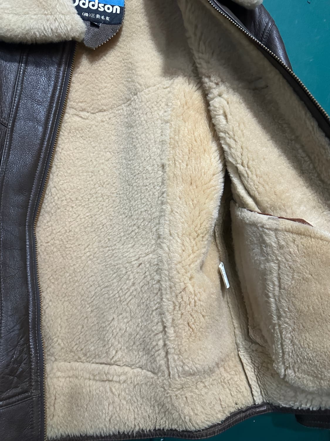 B-3양가죽 무스탕 100사이즈 상품이미지6