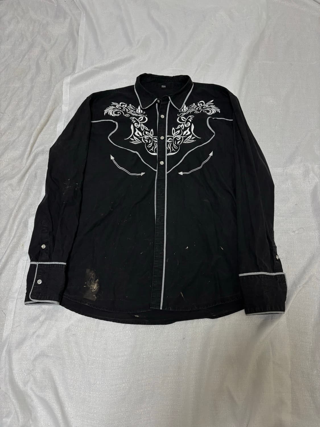 “Unknown” Western Design Black Shirts 상품이미지5