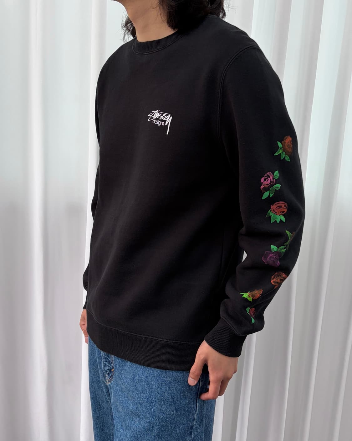 [M]스투시 로즈 헤비코튼 기모 맨투맨 상품이미지3