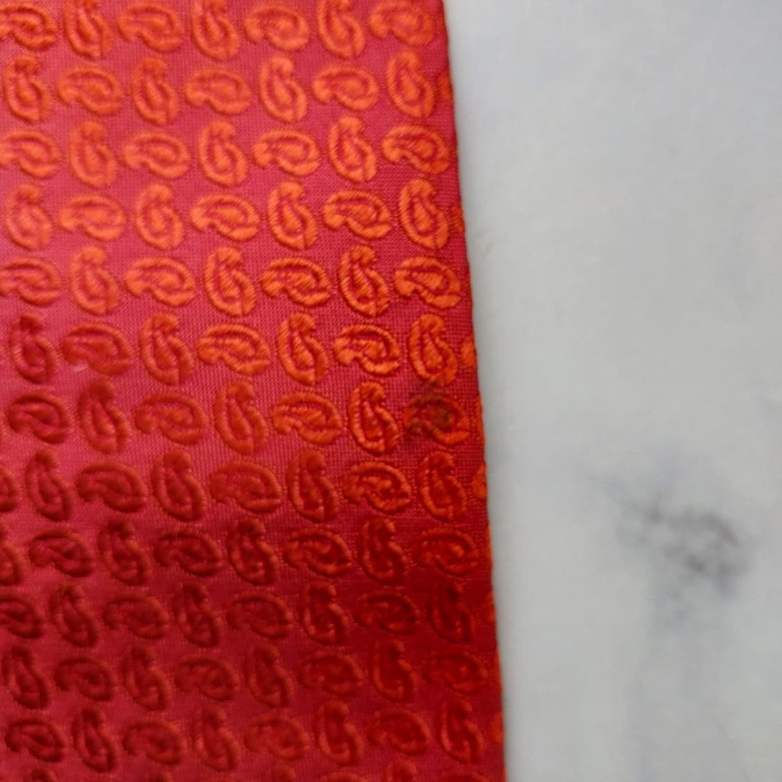 에트로 실크 레드 페이즐리 자수 넥타이 8.7cm A등급 K2570
 상품이미지8