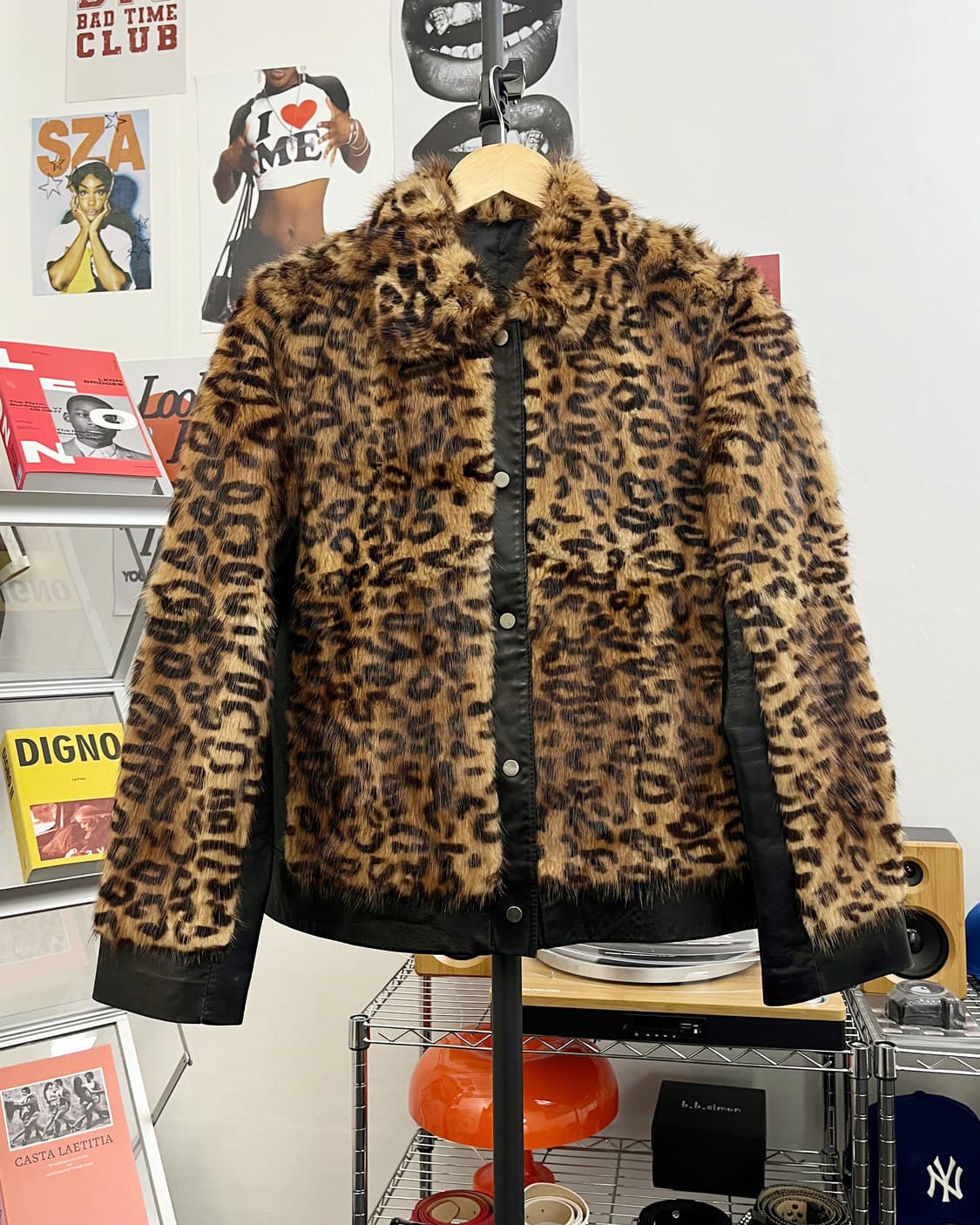 올드 빈티지 레오파드 퍼 레더 자켓 상품이미지5