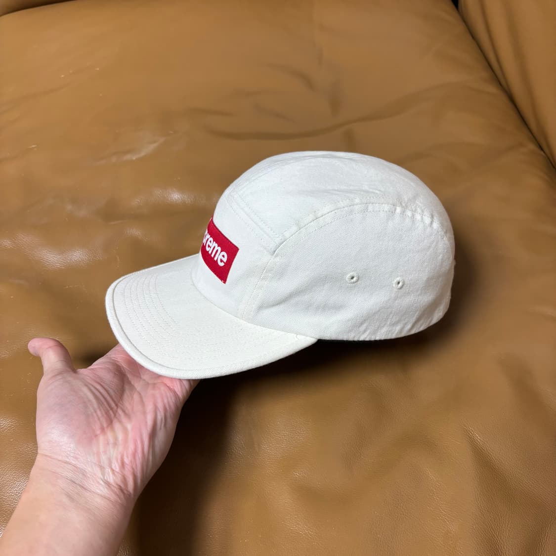 Supreme 슈프림 24ss 워시드 치노 트윌 내츄럴 캠프캡 모자 상품이미지5