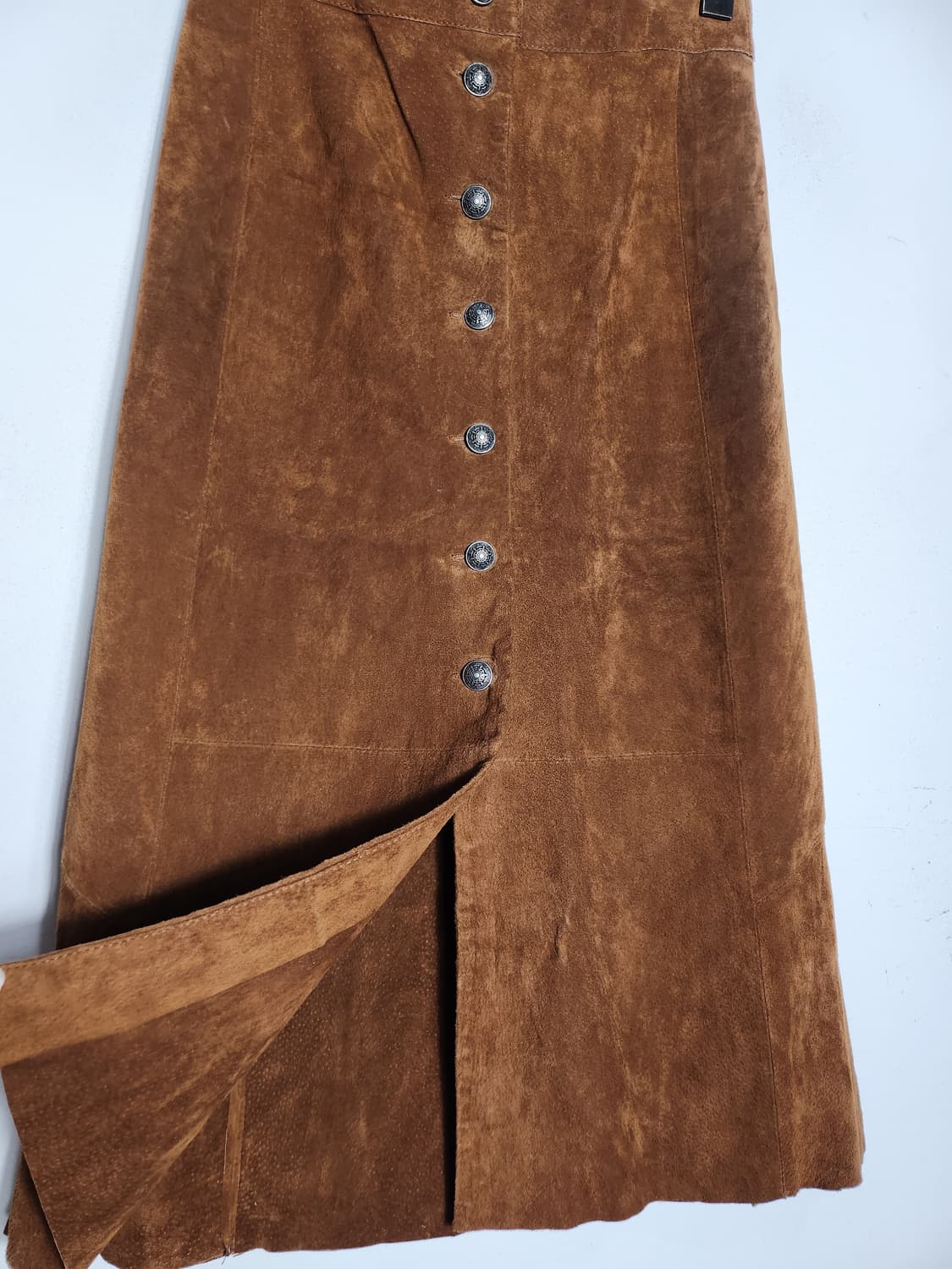 자라 브라운 스웨이드 롱 스커트 상품이미지2