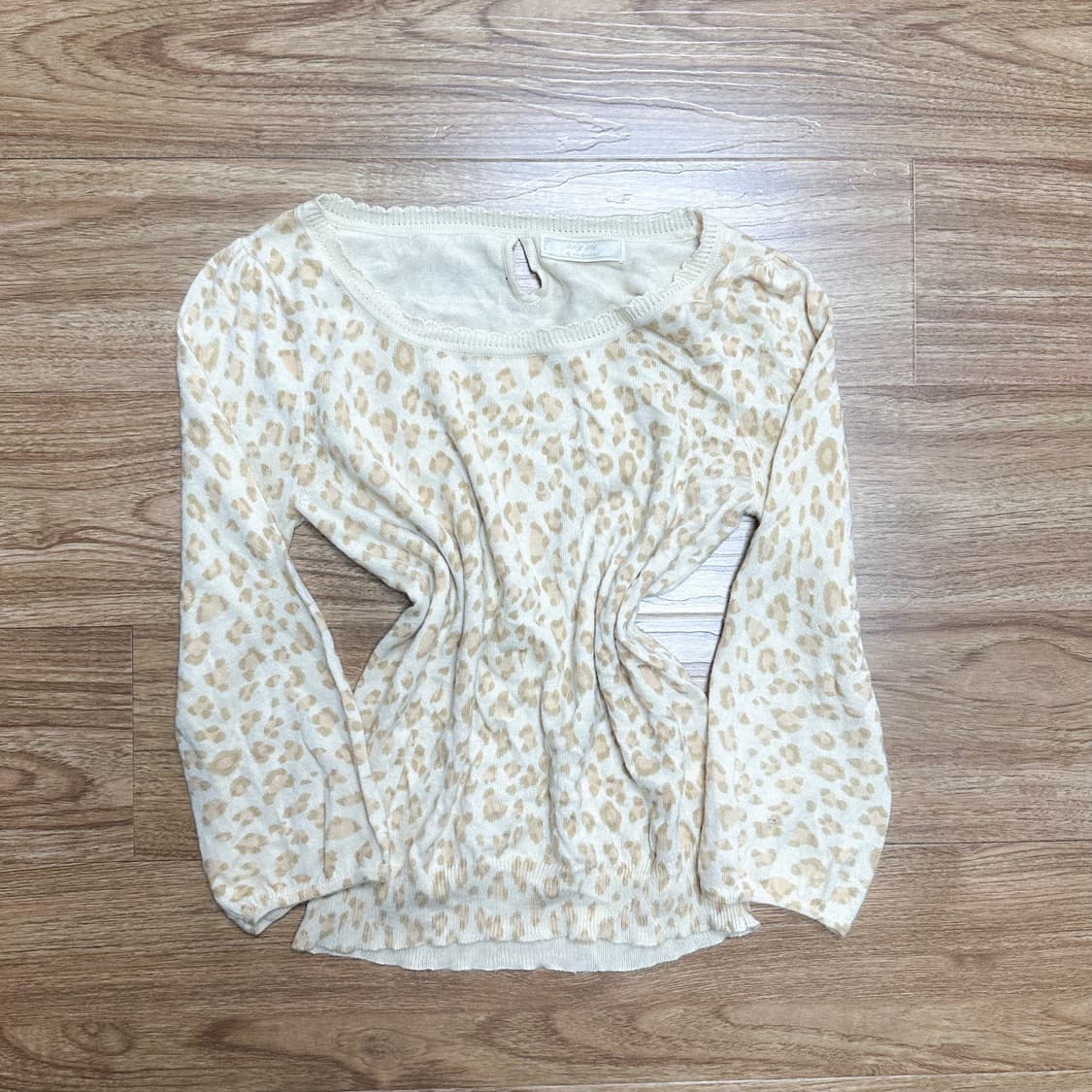 빈티지 호피 긴팔 티셔츠 히메갸루 로걀 라떼 모리걸 공겜여주 긱시크 고딕 상품이미지1