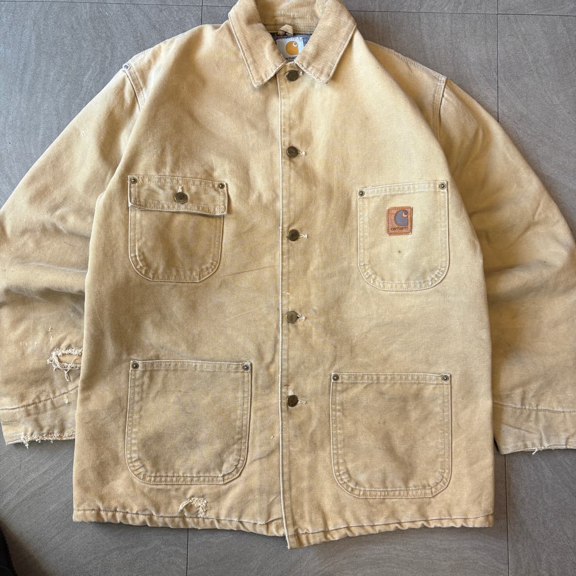 칼하트 정품 C02 베이지 덕 초어 자켓 상품이미지3