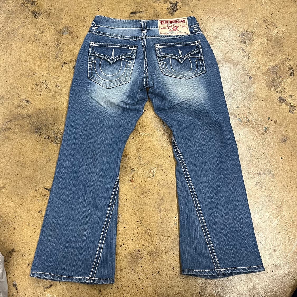 [정품/32] 트루릴리젼 블루 워싱 데님 바지 b19 상품이미지3