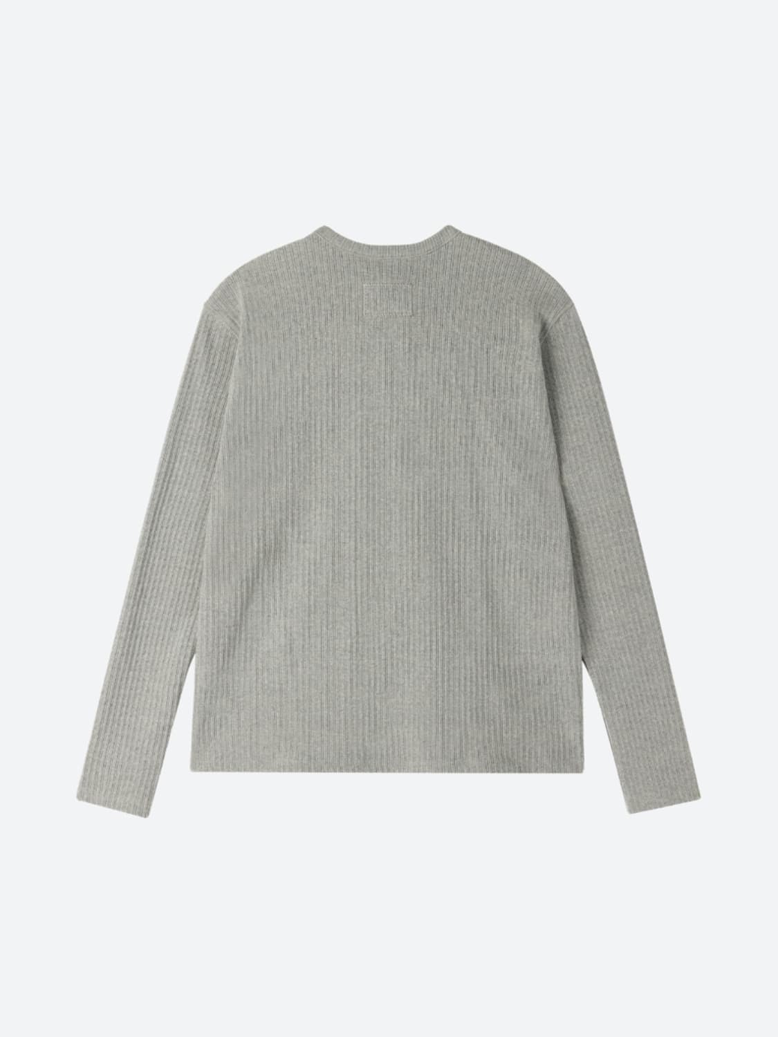 문선 유니섹스 헨리넥 리브드 티셔츠 상품이미지3