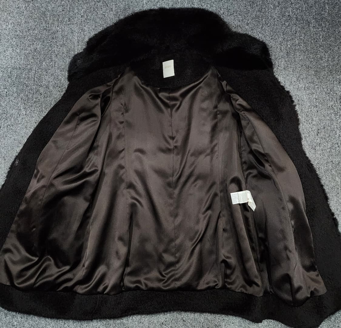  수리알파카 밍크 퍼 카라 빈티지 코트 상품이미지3