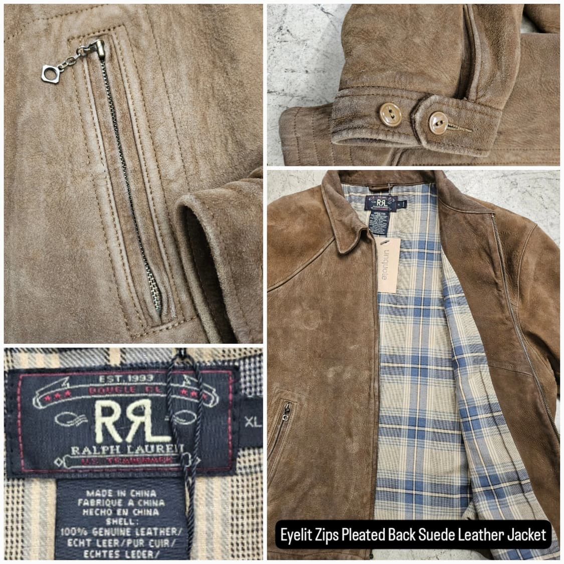 Vtg Suede Leather Jacket 상품이미지2