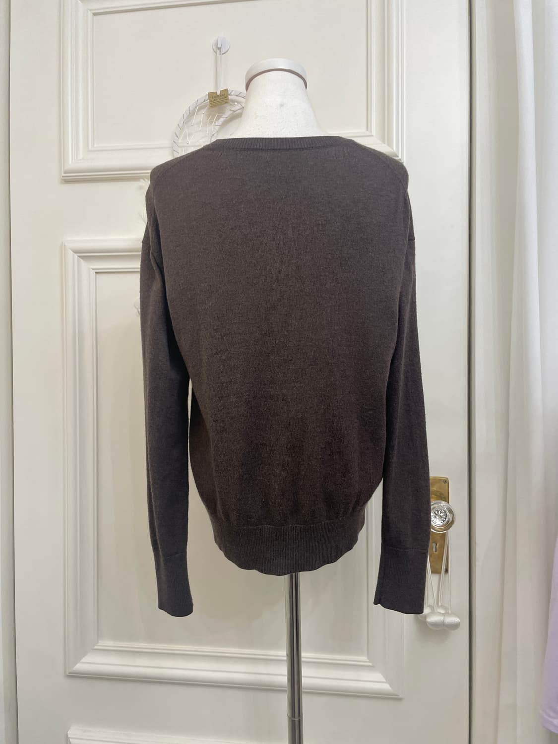 brown gold button autumn cardigan 상품이미지3