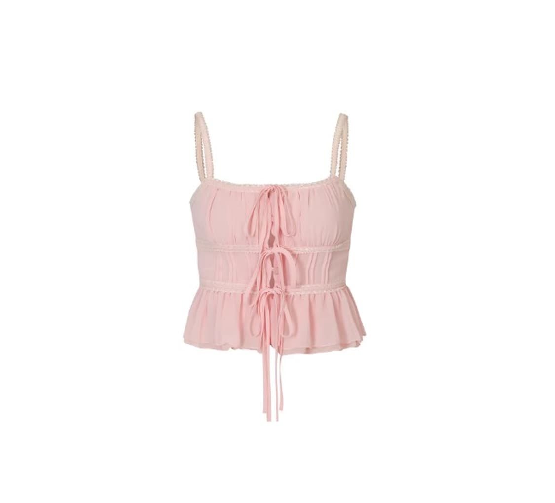 WHISPER BUTTON TOP PINK S SIZE 상품이미지1