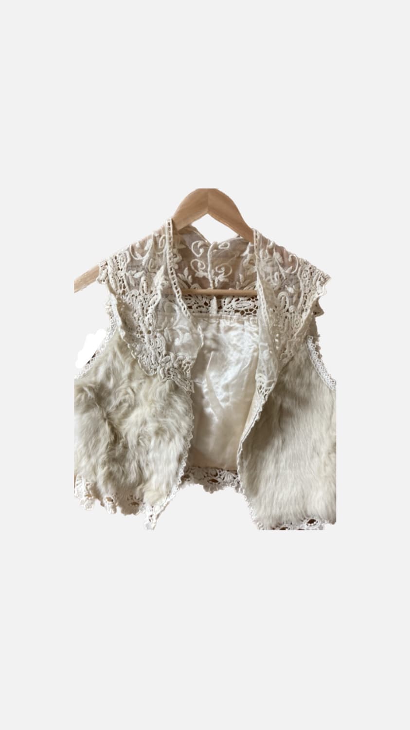 레이스 코튼 베스트 가디건 상품이미지1