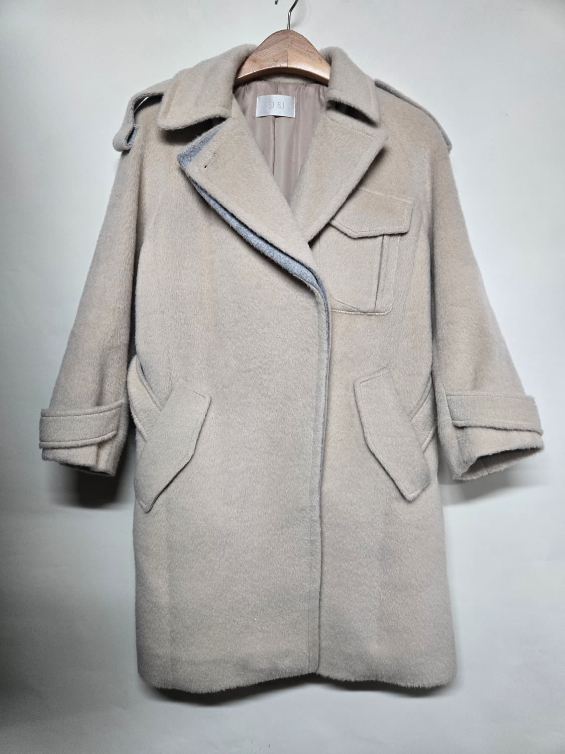 SJ SJ 앙고라 울 코트 아이보리 90 상품이미지1