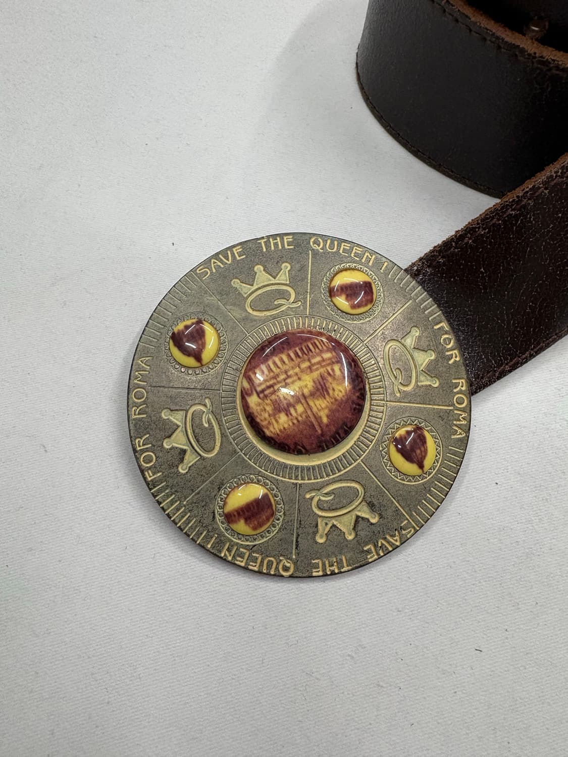 ltaly vintage 웨스턴 로마 버클 벨트 상품이미지2