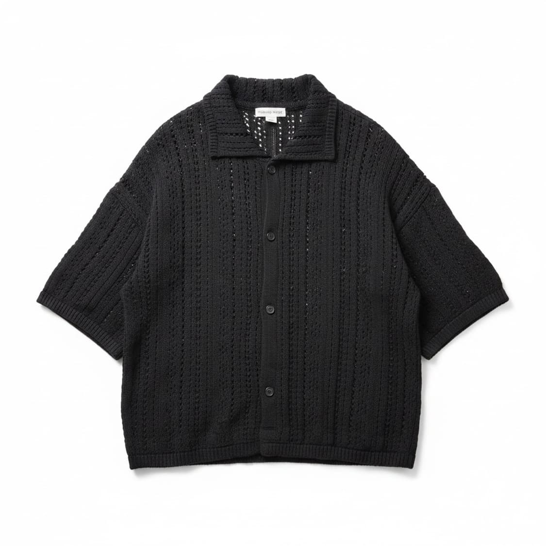 토마스모어 블랙 반팔 니트 가디건 L 상품이미지1