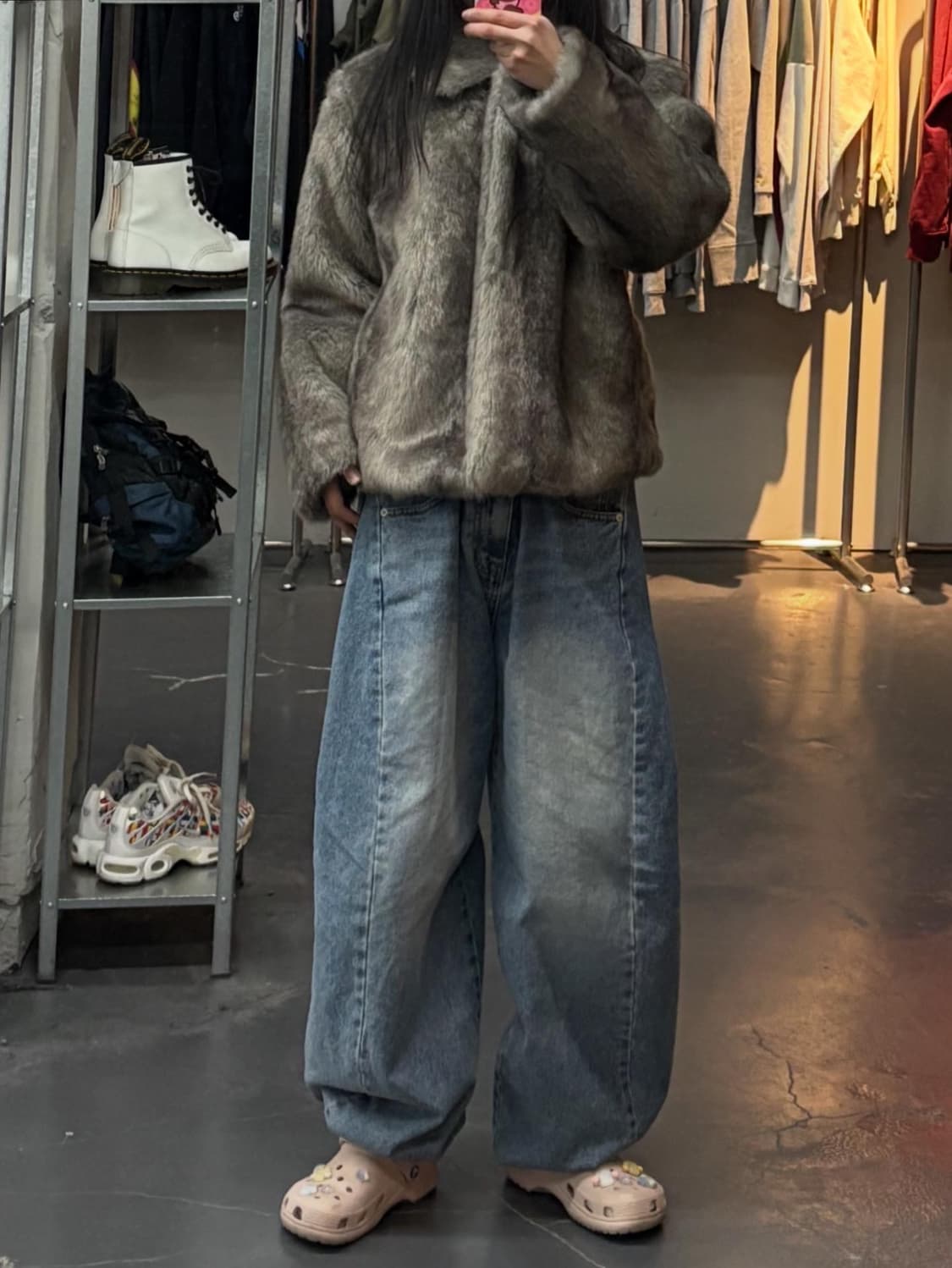 위아그레이 페이크퍼 자켓 A3199 상품이미지1