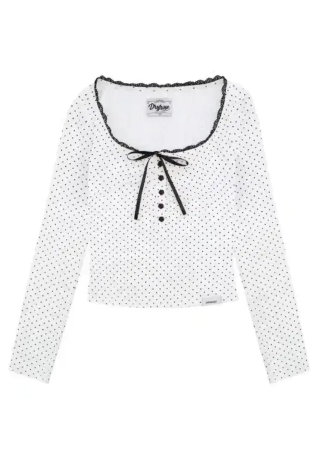 [미착용] 드라이로즈 벨라 도트탑 화이트 상품이미지1