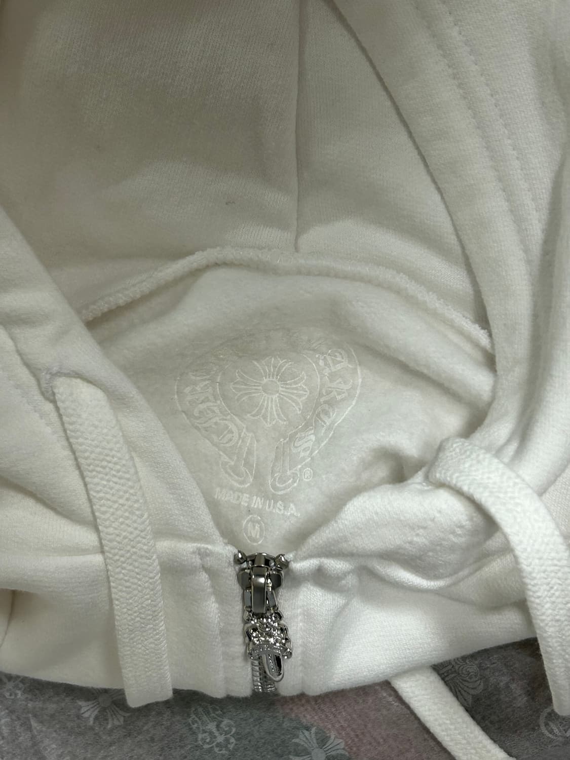 크롬하츠 1988 버티컬 후드집업 블루 화이트 상품이미지2