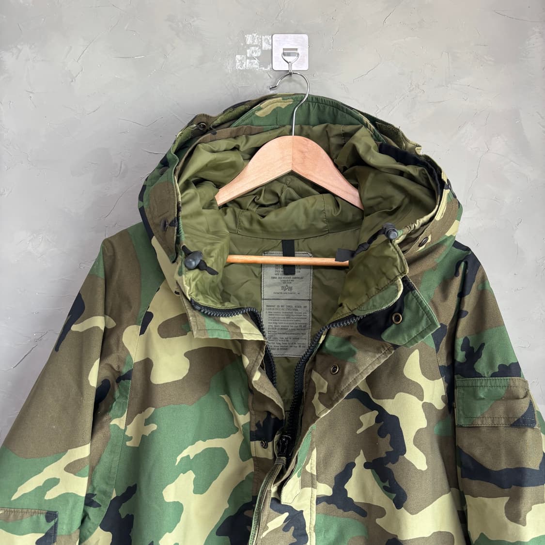 알파인더스트리 우드랜드 카모 야상 파카 자켓 상품이미지2