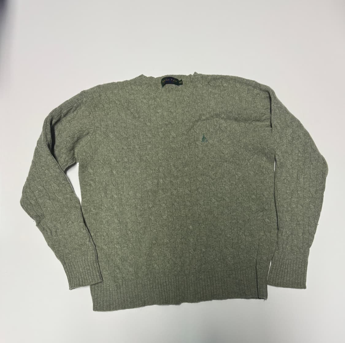 여성 빈폴 Beanpole 꽈배기 울 니트 민트 상품이미지1