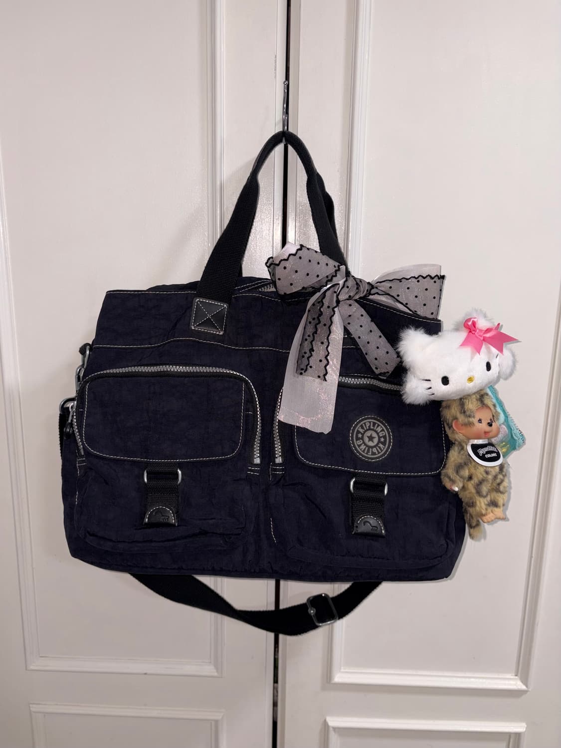 Kipling navy big shouler bag 상품이미지4