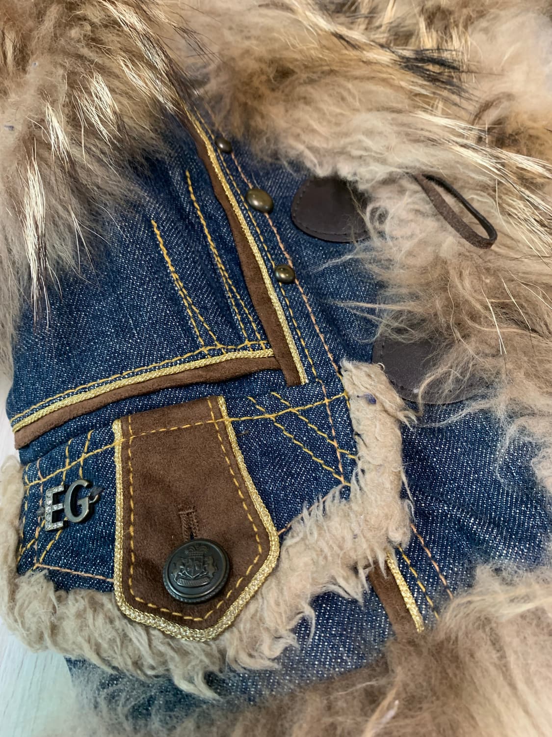 EGOIST 에고이스트 데님 퍼 베스트 상품이미지2