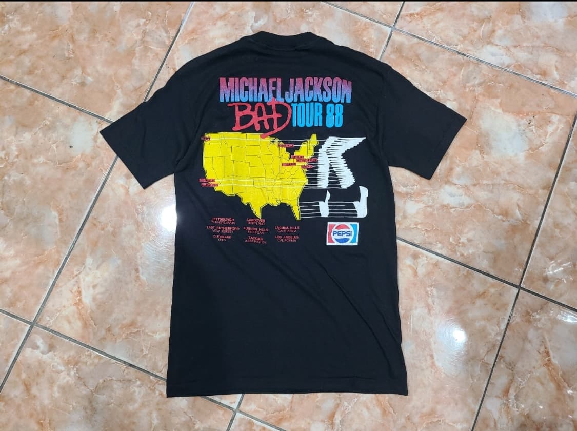 1988 마이클잭슨 BAD투어88 빈티지티셔츠 상품이미지3