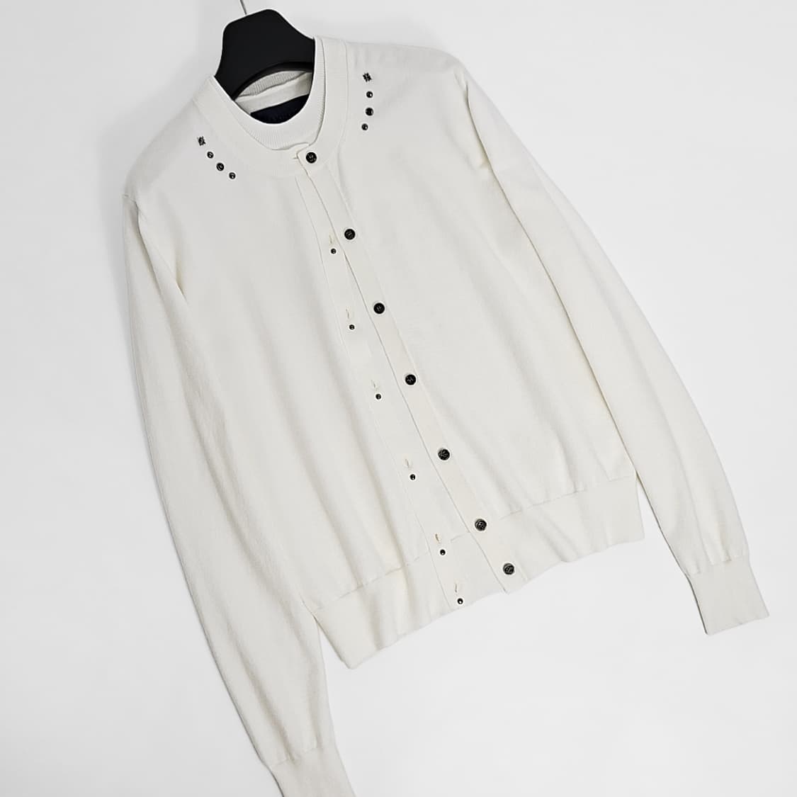 Amano 웨스턴 리벳 투피스 레이어드 니트 (cream white) 상품이미지3