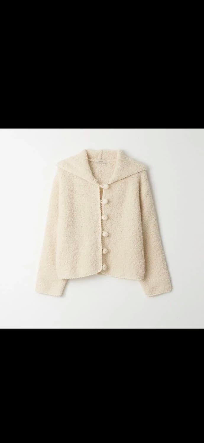 호와스 스노우 후드 가디건 크림 상품이미지3