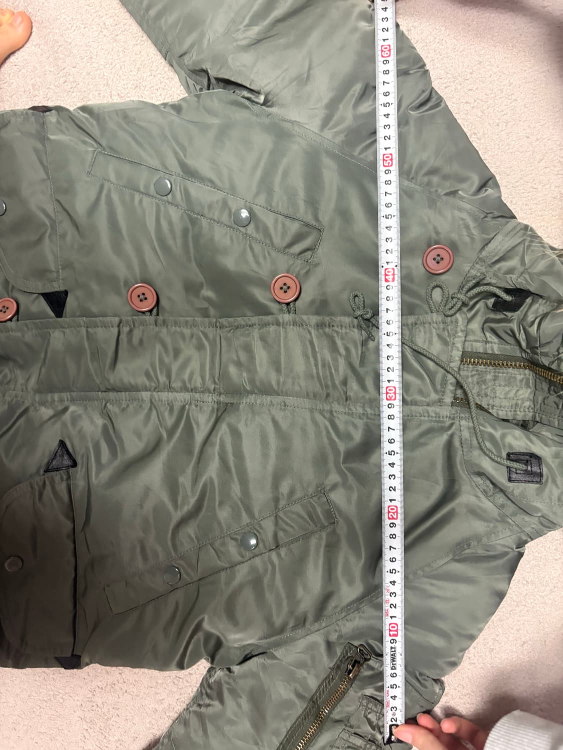 빈티지 무드 카키 퍼 패딩 점퍼 상품이미지3