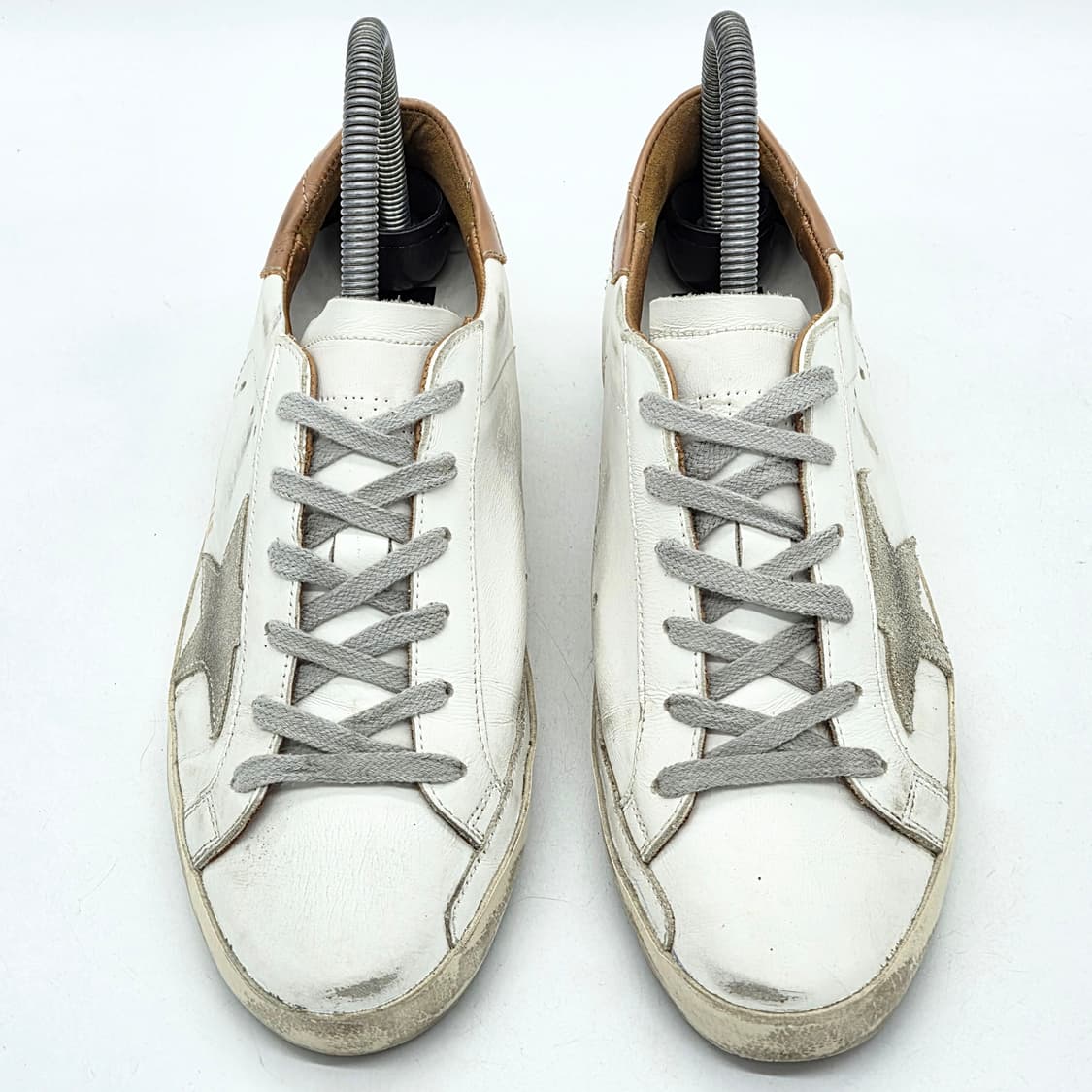 골든구스 우먼스 슈퍼스타 화이트/브라운 (38) 상품이미지4